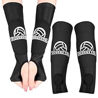 YBEATY Volleyball Armschoner Sport Unterarmschutz Zubehör mit Schutzpolster Daumenloch Pass SchlagUnterarmmanschetten schwarzer Volleyball Handgelenkschutz Schutz Sportarme Unterarm für Damen Herren