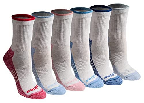 Image of Dickies Women's Dri-tech Advanced Moisture Wicking Mid-crew Socks, Available in M-l (6, 12 Pairs)
