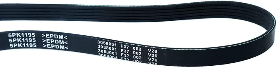 Serpentine Belt 5PK1195 Fit 1998-2002 for Mazda 626 2.0L L4 & 1988-1992 for Pontiac Grand Am 2.3L L4