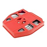 Edelstahl-Umreifungsbandrolle, Hochleistungs-Umreifungsband 19mm x 30m, Metall Stahlkabelbinder Montageband zur Montage von Verkehrsschildern (Rot, Silber)