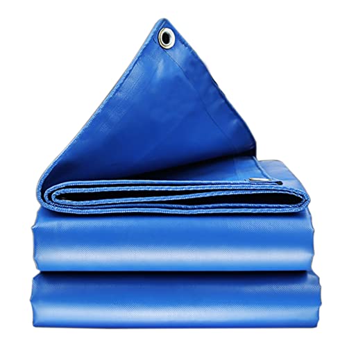 Lona impermeable para exteriores resistente a la lluvia azul con ojales 2