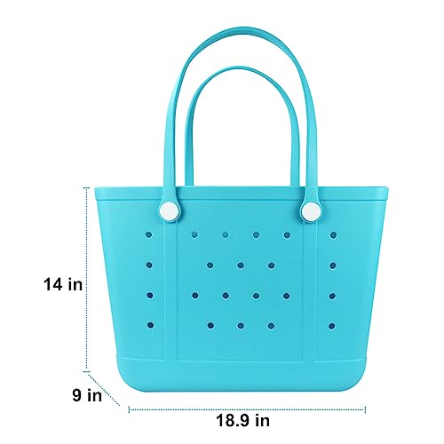 Image of Beach Bag X Large Rubber Tote Bag, Waterproof Washable Open for Women Croc Bag Hand Bag for Beach Pool Yoga
