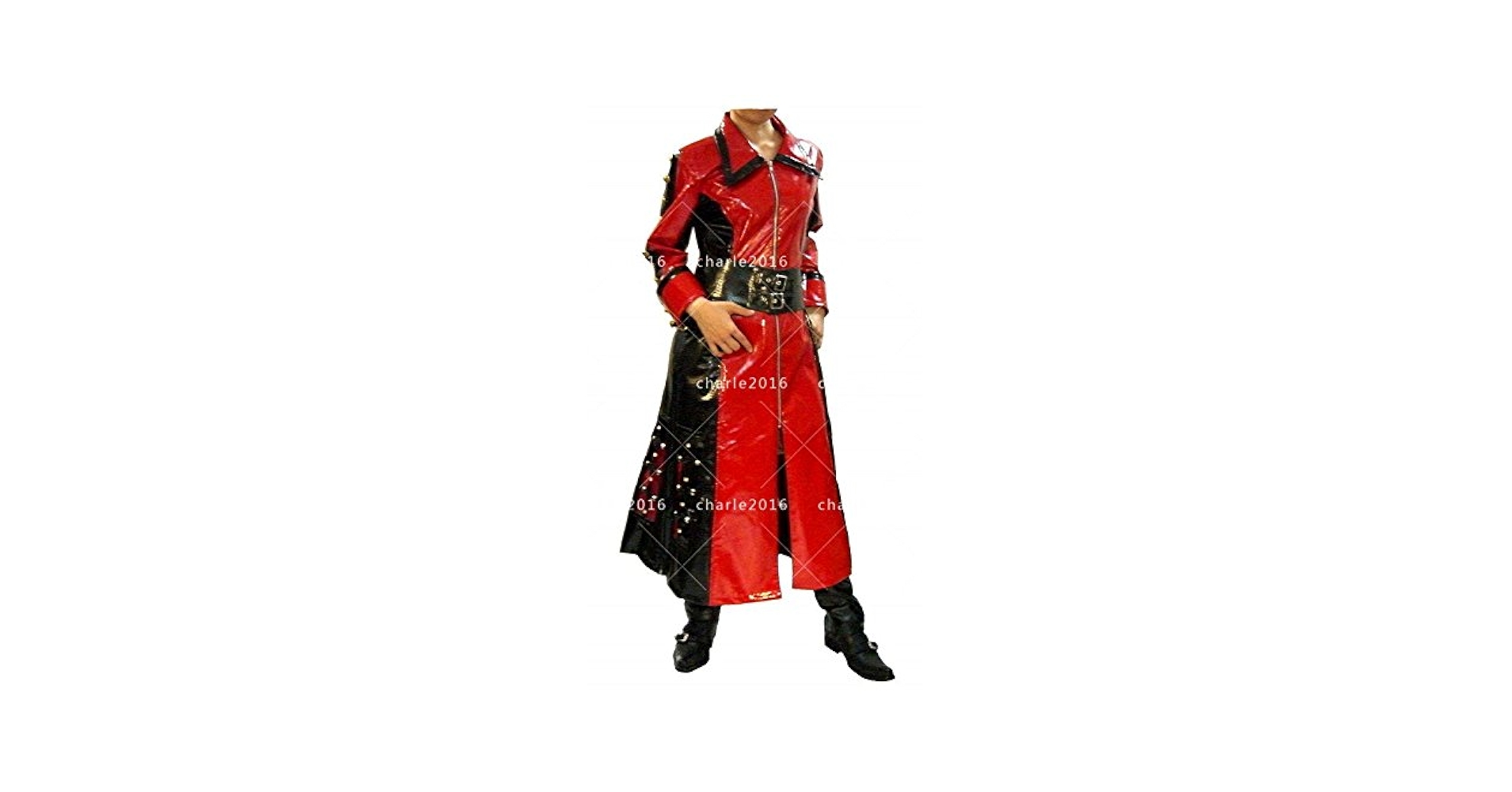 Amazon.co.jp: X JAPAN ☆コスプレ衣装 hide 赤黒 細身 エナメル