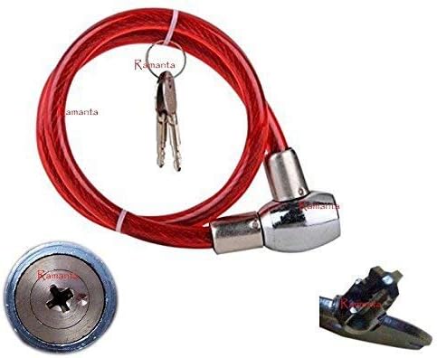 RamantaHeavy Duty Multi Purpose Goti Lock for Bikes/Cycles/Helmets/Luggage Etc (Color: Red) (Pack of 1)