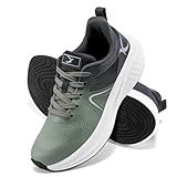 HARENCE Running Shoes for Women Sneakers: Comfortable Breathable Non Slip Athletic Lightweight Walking Tennis Shoes for Gym Workout Cross Training Blackish Green