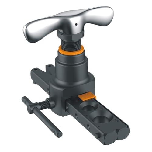 NAVAC NTF66C Flaring Tool with Tubing Cutter | Internal Clutch Support | Axial Spacing | Patented Rivet Connection | Eccentric Cone | 45-deg Flare | 1 Year Warranty