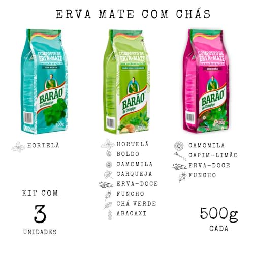 Erva Mate Barão Composta com Chás Selecionados 500 g