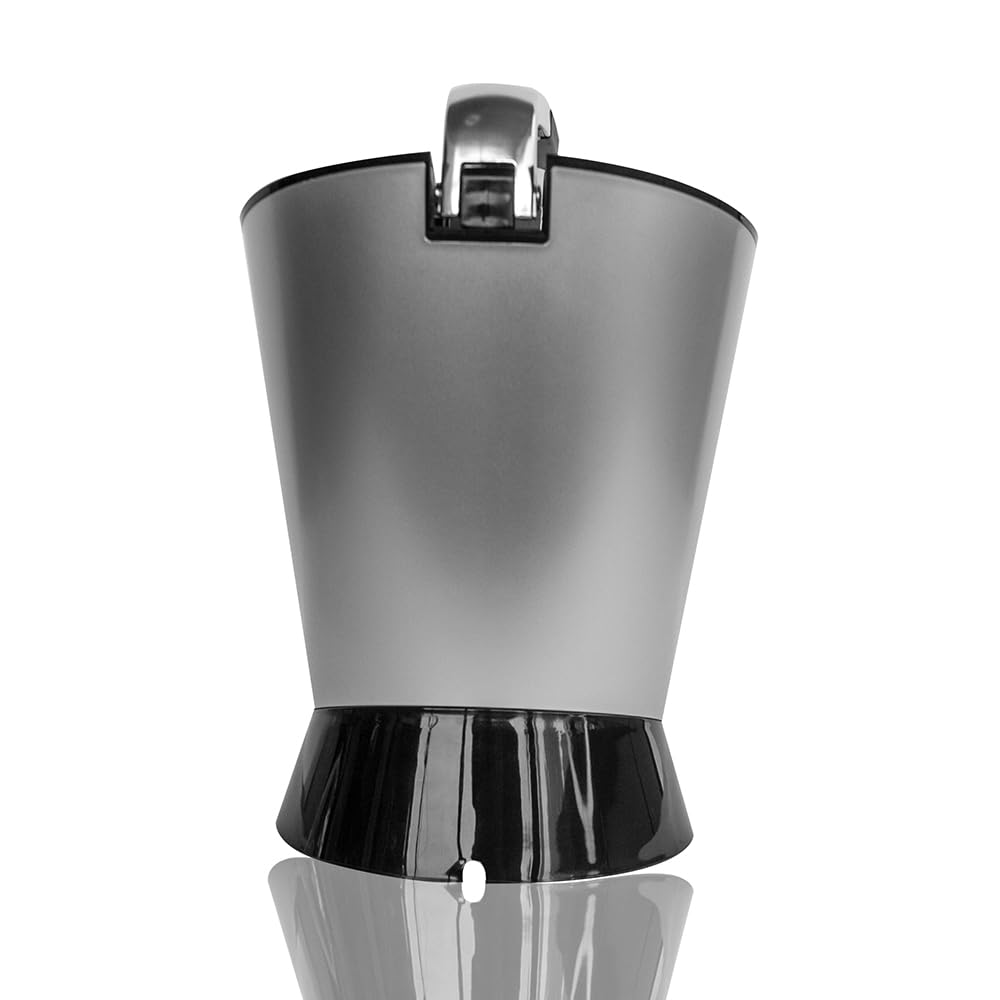 BEHOME Spremiagrumi Elettrico Professionale 2Litri | Spremiagrumi da Bar a Leva con braccio e beccuccio | 2 coni Acciaio Inox per Arancia e Limone e Filtro interno, nero e silver