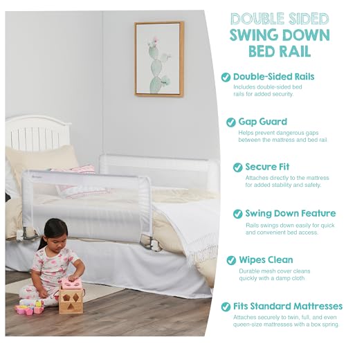 Bedrail Regalo Swing Down double face blanc barrière de lit sécurité