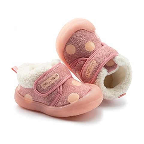 DEBAIJIA Baby Shoes 0-3T Toddler First-Walking Non Slip Kid Trainers Shoes Breathable Soft Infant Sneakers Lightweight TPR Material 2.5 UK Pink (Tag Size 16) Cover