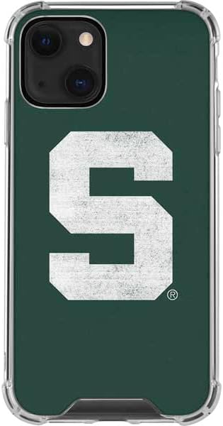 Skinit Clear Phone Case Compatible with iPhone 13 - Officially Licensed Michigan State University Spartans Logo Design