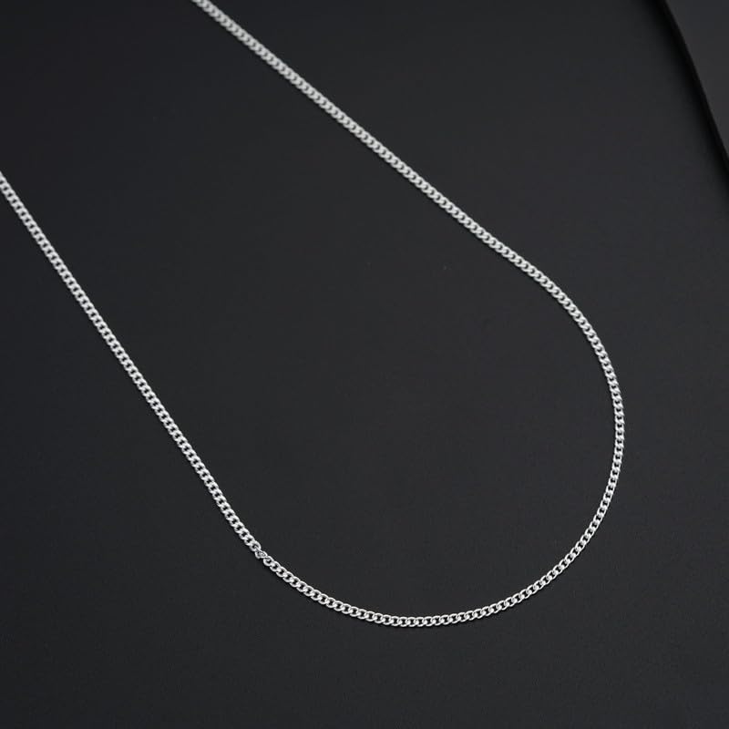 Image of Aadyaa 92.5 Silver Necklace for Men | Unisex Silver Chain | Gifts for Men & Women