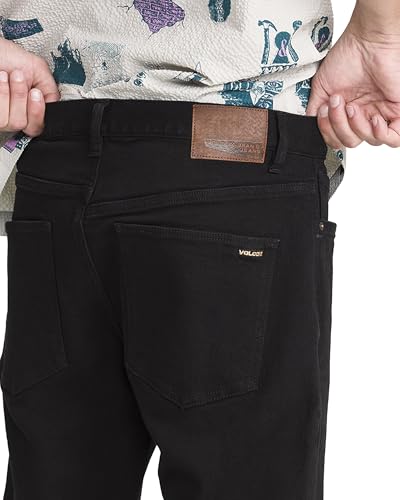 Image of Volcom Men's Solver Stretch Denim Jeans-Modern Fit Pant