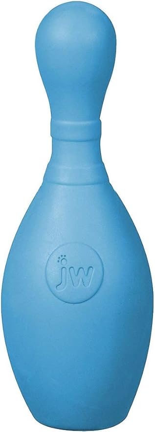 JW Pet Company iSqueak Bouncin' Bowlin Pin Dog Toy Medium (Colors Vary)