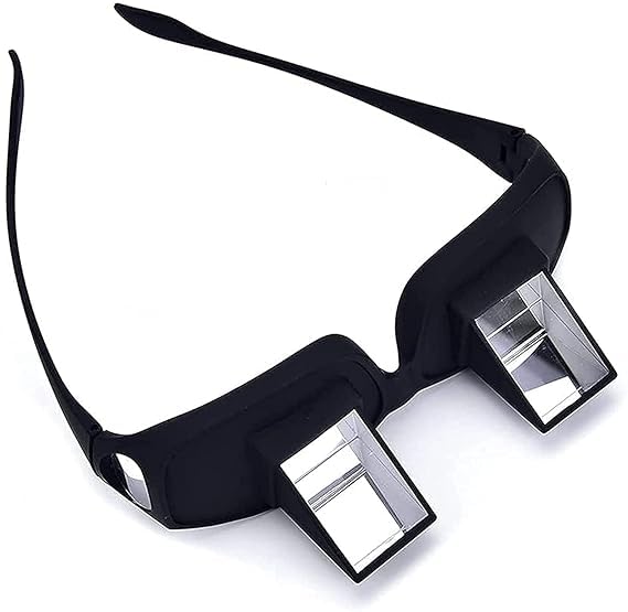 Ncry Lazy Glasses Bed Prism Glasses Lazy Spectacles Horizontal Glasses High Definition Glasses Prism Periscope Lie Down Eyeglasses for Reading and Watch TV in Bed Unisex