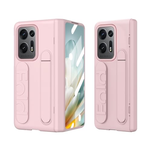 Étui à rabat pour OPPO Find N2 avec protection d'écran intégrée et béquille réglable noire