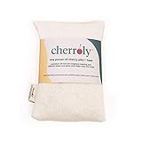Cherroly Natural Pain Relief Moist Heat Therapy, Cherry Pits in Organic Cotton, Microwavable Heating Pad/Cold Compress- Back, Neck, Muscles, Joints, Stomach, Menstrual Pains Aches Cramps - Small
