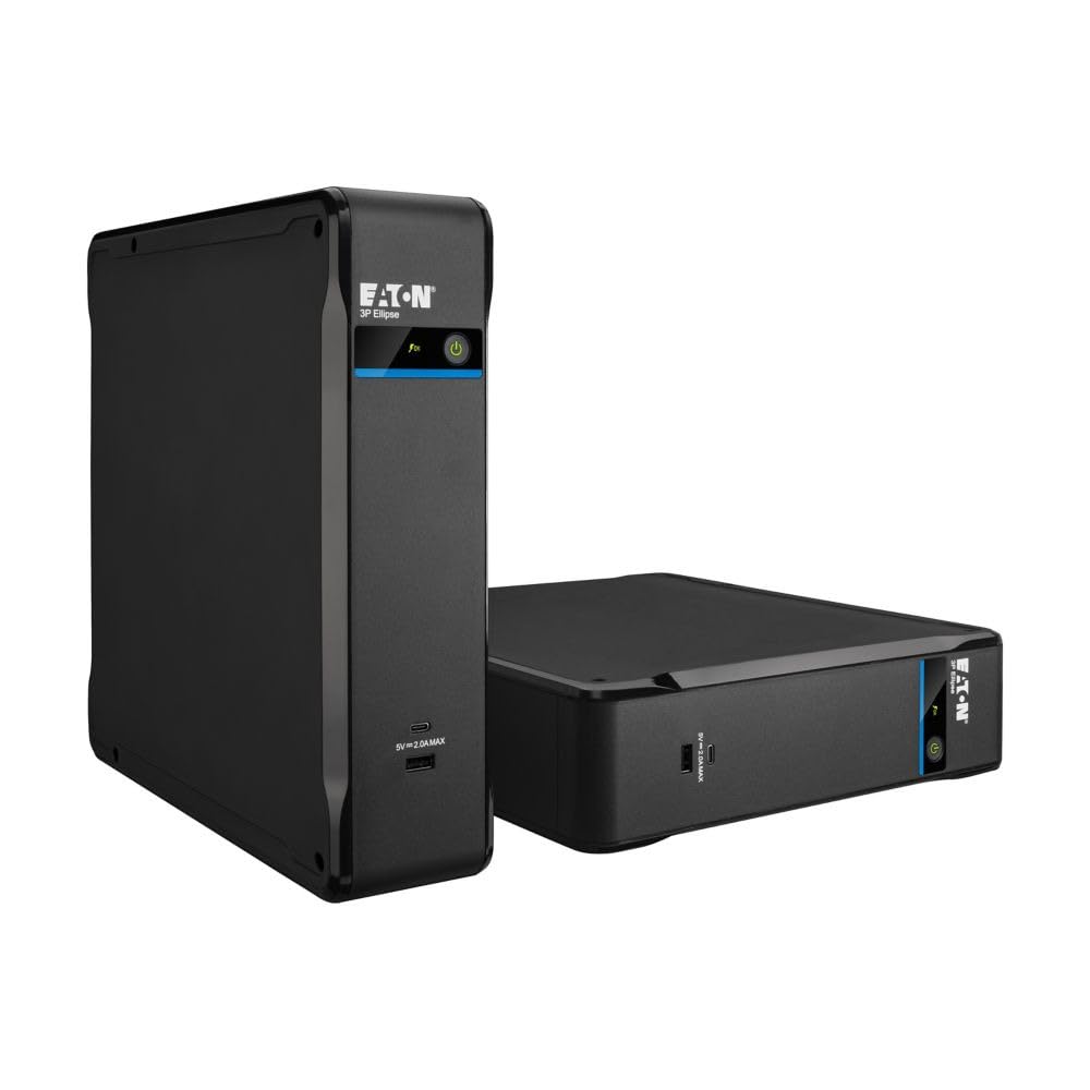 Eaton 3P Ellipse – Off‑Line UPS – 3P1700UI – 1700VA 1040W – 3P1700UI – 4× C13 + 4 surge‑only, USB‑A/C charging – Black (B0F9X6JDGX)