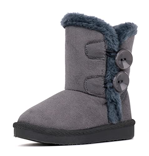 Image of Femizee Girls Boys Warm Winter Boots Kids Outdoor Snow Boots(Toddler /Little Kid)