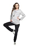 Torelle Maternity Wear Bequeme Schwangerschaftshose, Baumwolle, Modell: Fitness Slim, schwarz, S