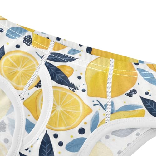 Wusikd Lemons Boys' Underwear Cotton Polka Dot Blue Boys Briefs Soft Toddler Underwear 2T4