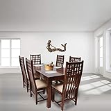 Naveen Arts Sheesham Wooden Dining Table with 6 Chairs for Home, Hotel and Living Room | 6 Seater Dining Table Sets | Mahogany