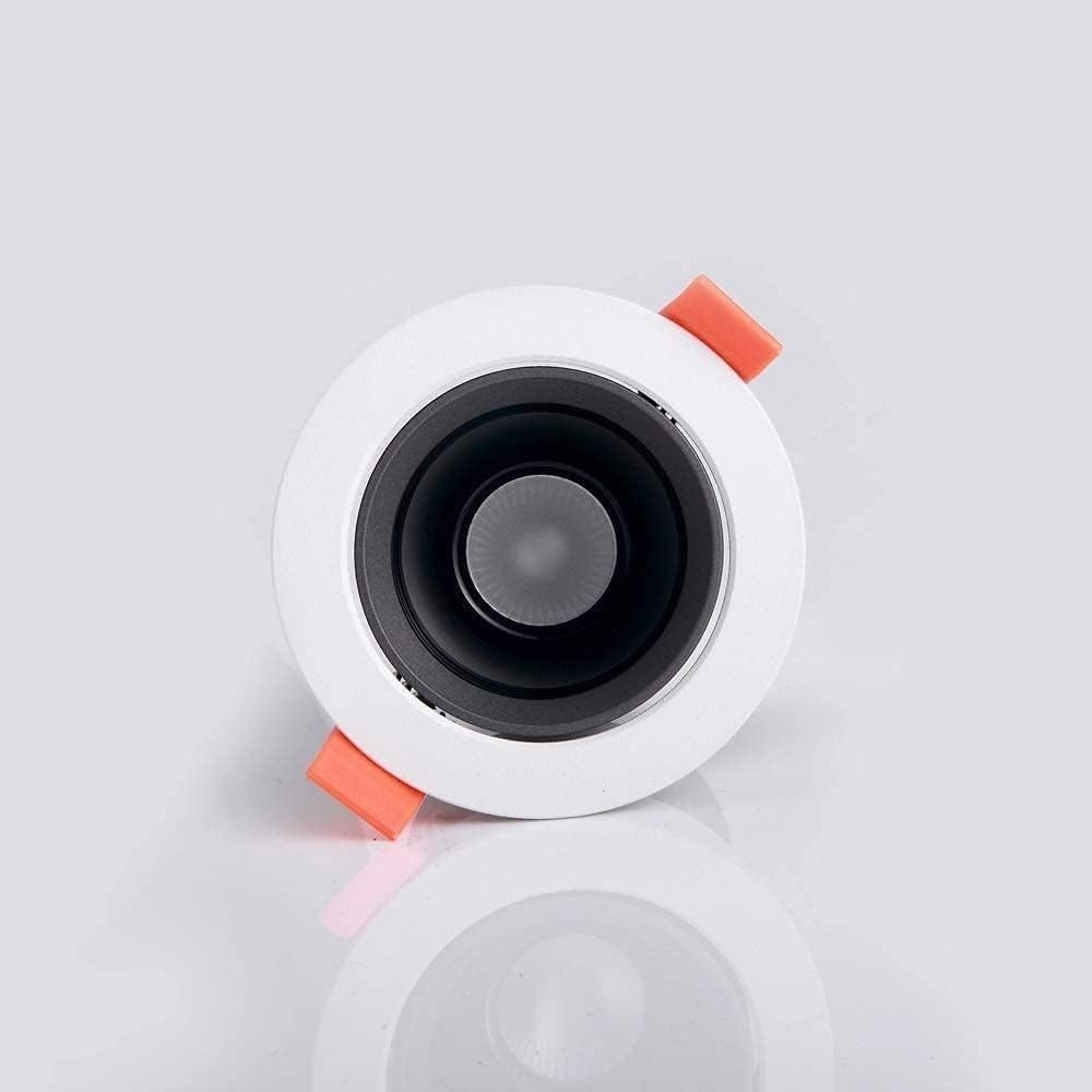 Foco LED empotrable COB para techo, luces de alta reproducción cromática, mejoras para el hogar, para sala de estar, comedor, lámpara de techo, color, 5 W, luz blanca