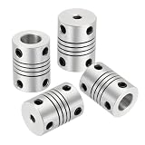 sourcing map Flexible Kupplungen, 3,17 mm bis 8 mm, Gelenkverbinder aus Aluminiumlegierung, flexible Wellenkupplungen, Motorkupplung für 3D-Drucker, CNC-Maschine, Motorführung, DIY-Encoder D15 x L 20