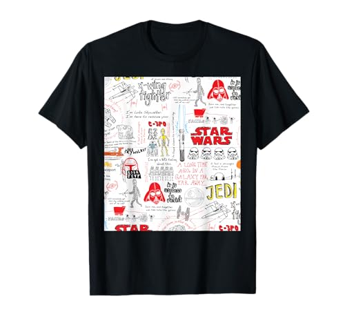 T-shirt Star Wars Story Doodle en coton doux pour éviter les irritations