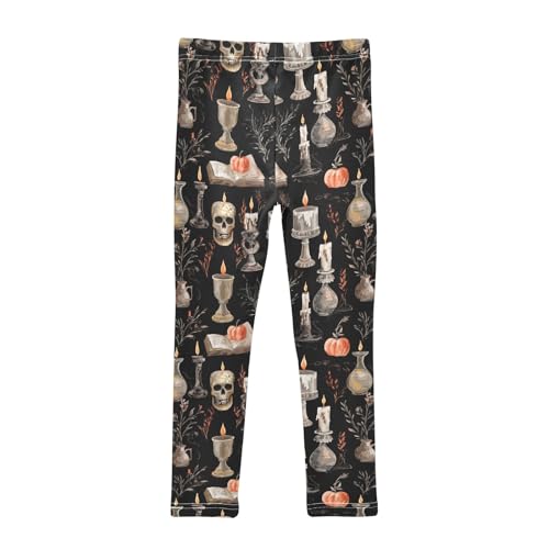 senya Girls Printed Leggings Yoga Pants Halloween Candle Pattern for Kids in 4t to 10 Years, 4T2