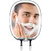 FASCINATE shaving mirror anti-fog shower mirror, 3 adjustable light colors make-up mirror with razor blade holder Fogless shower mirror