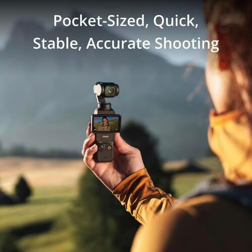 DJI Osmo Pocket 3 Creator Combo, 4K/120fps Video 3-Axis Stabilization, Handheld Vlogging Camera with Rotatable Touchscreen Mic 2 (CP.OS.00000302.01) + 64GB Memory Card + Camera Bag + More - Image 4