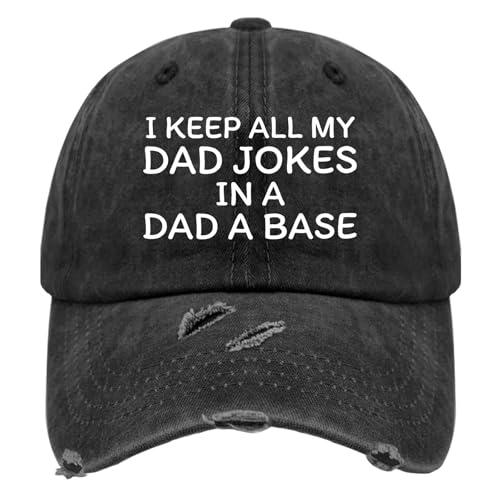 I Keep All My DAD Jokes in A DAD A Base Hat Men Funny Baseball ...