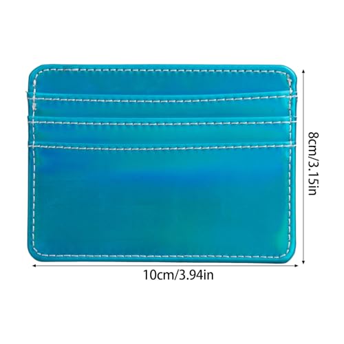Thin Minimalist Front Pocket Wallet Rfids Blocking Credit Card Holder Card Cases with Clear Window for Men and Women Front Pocket Wallets, Light Blue, Mass Beauty3