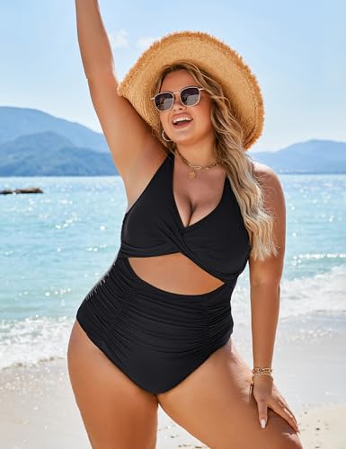 Blooming Jelly Womens One Piece Swimsuits Push Up Tummy Control Bathing Suit Cutout Ruched Slimming Swim Suits 20254