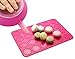New JJMG French Macaroon Baking Set Tube Silicone Piping Pot Kit 4 Nozzle Tips Decorating Tool with 24 round Cookies Pink Sheet