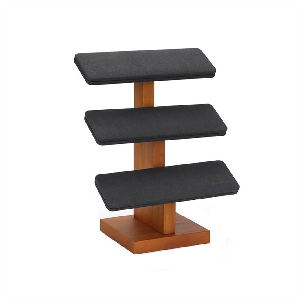 Zeng25liangOu-12 jewellery stand Trapezoidal Ladder Display Rack Bracelet Watch Jewelry Storage Placement Shelf Jewelry Props for Display and Storage(Black,Large)