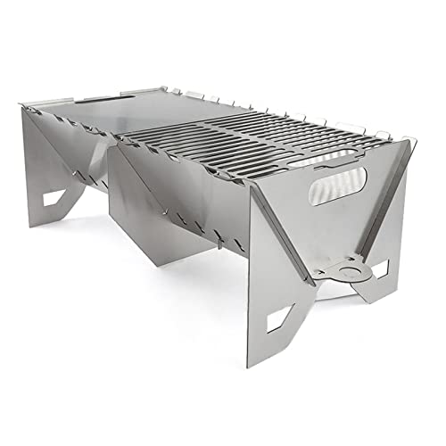 Gril à charbon pliant portable pour pique-nique et camping en plein air - 5