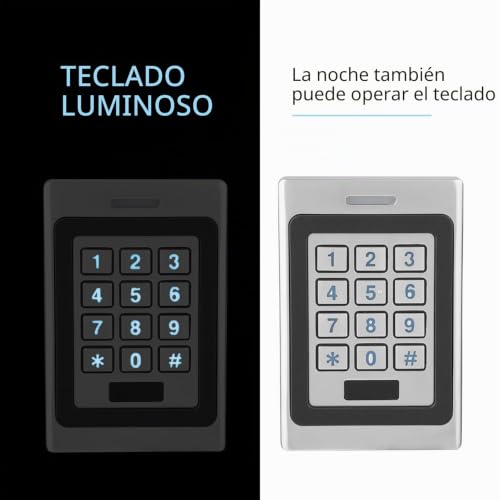 Puerta entrada proximidad con código y tarjetas ID para accesos de oficinas 3