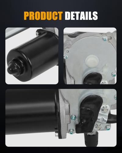 Image of ROADFAR Front Wiper Motor with Linkage Assy Replacement for 2001-2003 for Chrysler for Town & Country,2001-2003 for Dodge for Grand Caravan 5018657AA Wiper Motor 4 Pins