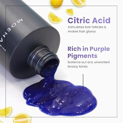 MOEHAIR Color Vibrant Blonde Shampoo | Neutralizes Yellow Tones | Eliminates Brassiness | Paraben & Sulfate Free| Color-Protect Purple Shampoo | (12 Fl. Oz)
