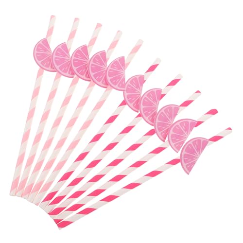 Pitillos desechables de papel multicolor 30 pcs 19.5 cm miniatura 1