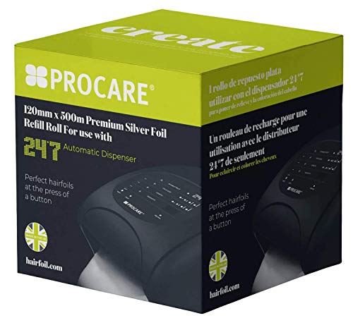 Procare - Recambio de papel de aluminio (24 x 7, 120 x 500 m), color plateado