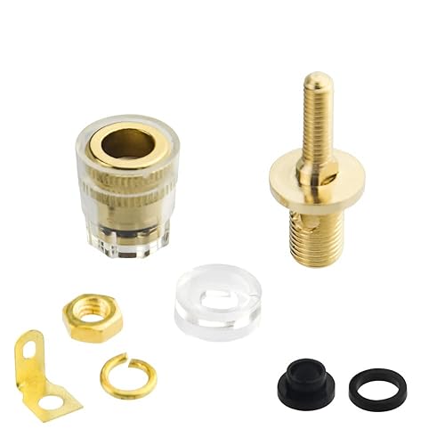 Miniatura 7 de WMYCONGCONG 10 conectores de terminal de altavoz, enchufe de plátano, poste de unión de 0.157 in, conector de enchufe banana para amplificador