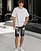 Betusline Men's Ripped Shorts Summer Jeans Distressed Denim Short Casual Jean Shorts for Mens，304# Black，US 30 = Tag 30