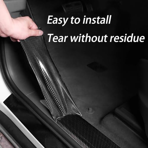 Image of 5D Carbon Fiber Car Door Edge Guard Tape, Anti-Collision Scratch Protector Strip Sticker for Door Sill, Rear Bumper & Side Edge Protection, Waterproof Automotive Accessories for Most Cars