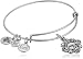Alex and Ani Womens Because I Love you, Daughter Charm Bangle Bracelet, Rafaelian Silver, Expandable