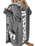 Design: Lässig, locker, einfarbig, mit Kapuze, Fledermausärmel, übergroßer Stil, warm und modisch