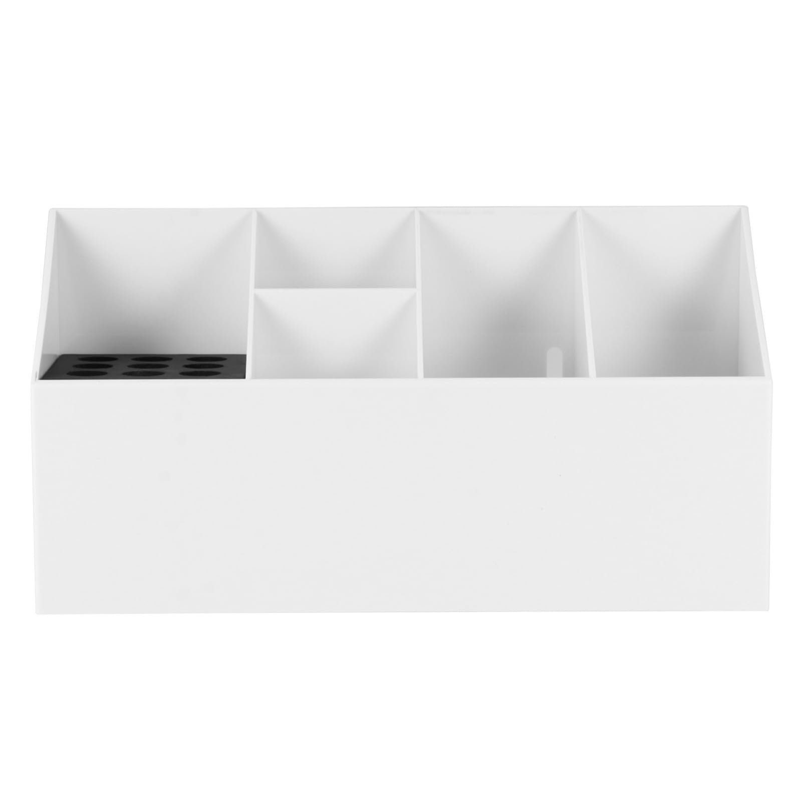 NUOBESTY Contenitore Organizer Superficie per e Angoli o Liscia Arrotondati da Cosmetici Bianco in Abs Multiuso Scrivania Trucchi per Bagno Tavolo