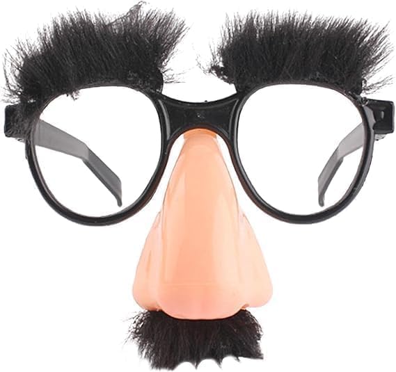 Elzhan Funny Glasses With Big Nose - Big Nose Glasses With Eyebrows Mustache | Halloween Glasses | Eyebrows And Mustache Fancy Dress | Silly Funny Photo Props | Halloween Eyeglasses Novelty